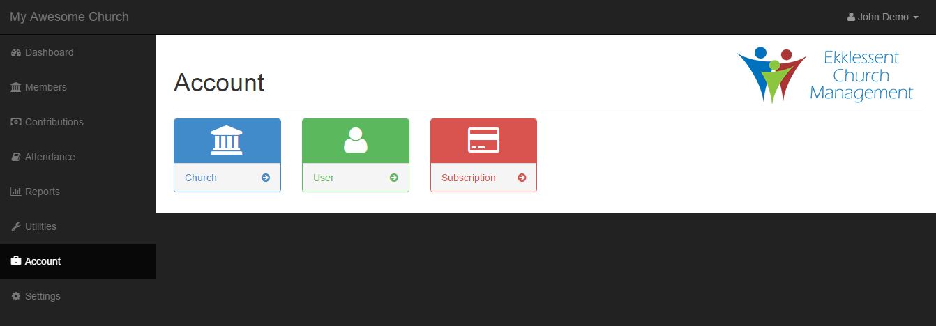 Account section.