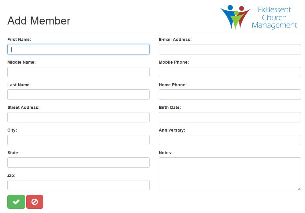 Add member page.
