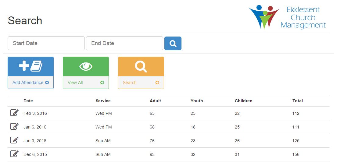 Search attendance records.