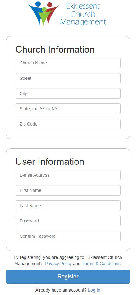 Registration form.