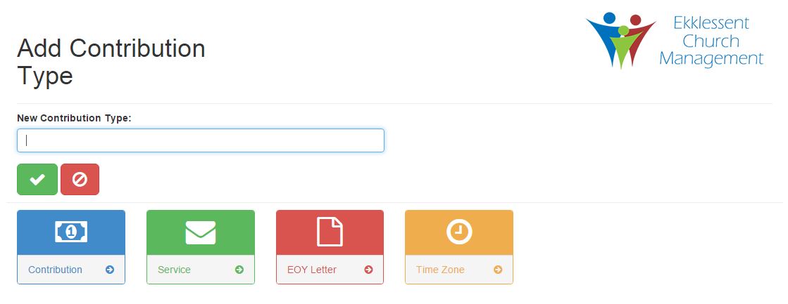 Add contribution type page.