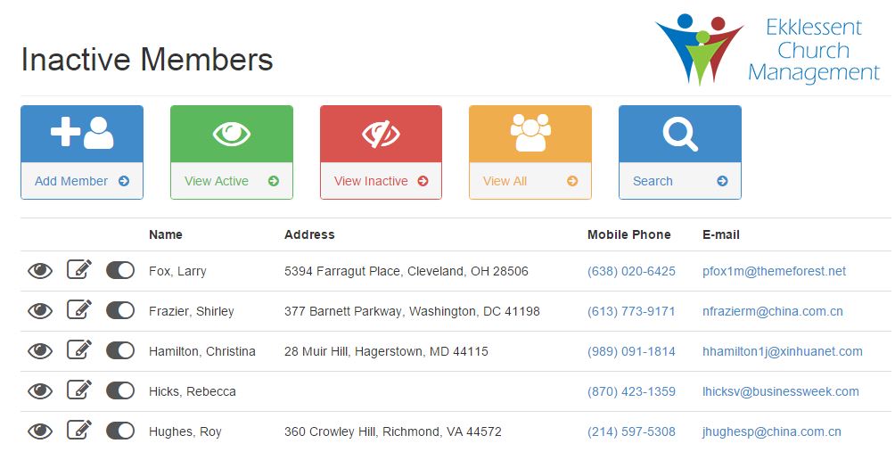 View inactive members page.