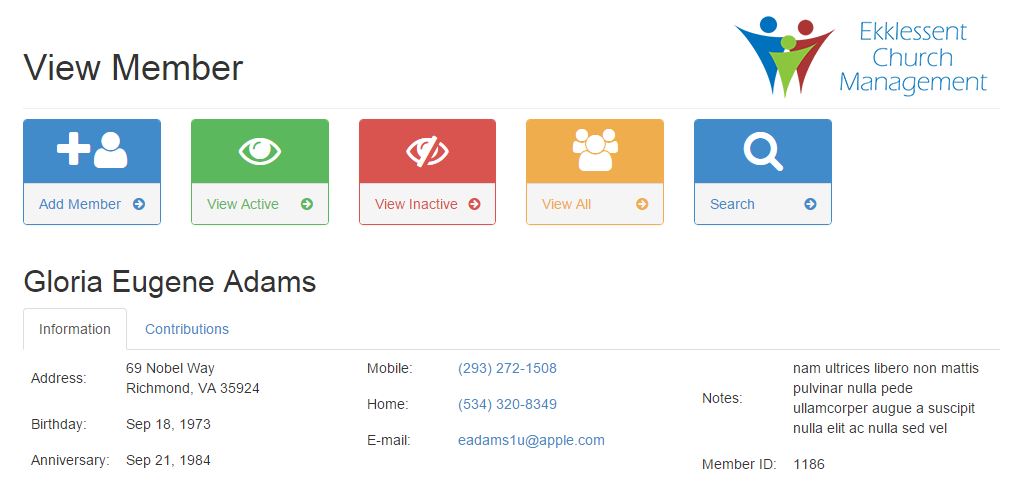View member page.